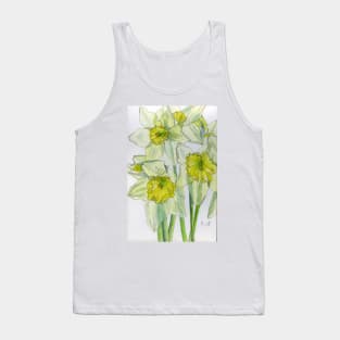 Daffodils watercolour painting Tank Top